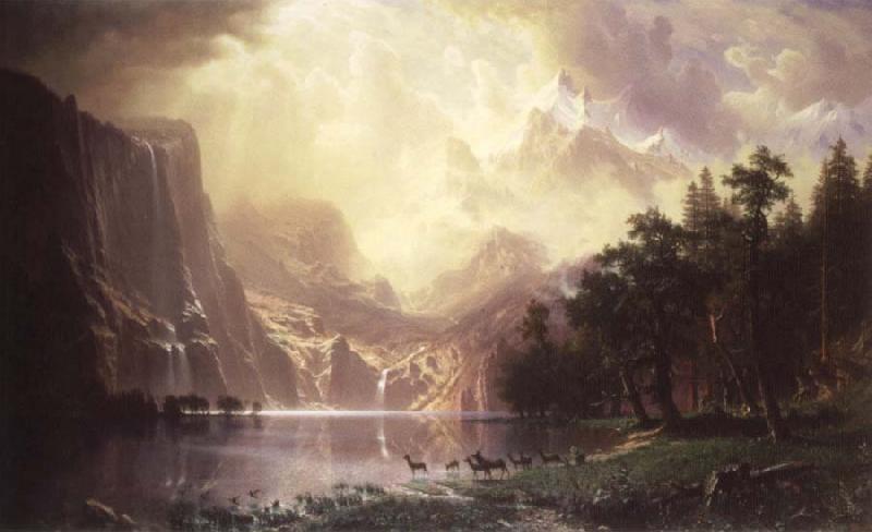 Albert Bierstadt During the mountain oil painting image